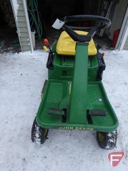 John Deere RX75 riding lawn mower with 9hp balanced gas engine, sn MORX75X596945