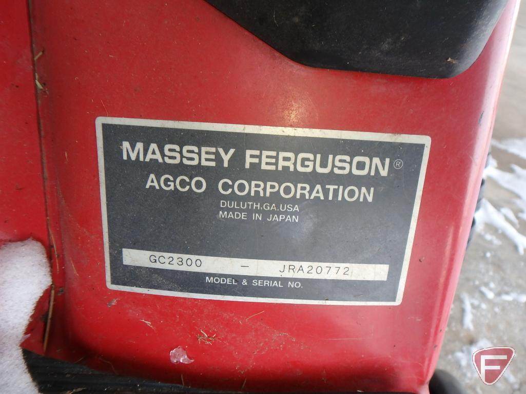 2009 Massey-Ferguson GC2300 compact tractor, 22.5 HP diesel engine, sn JRA20772, 1,920 hrs
