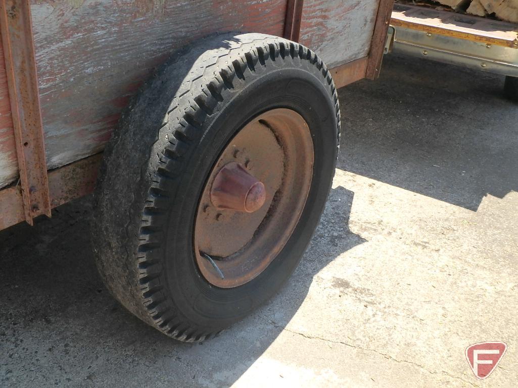 H&S spreader made into trailer full of wood