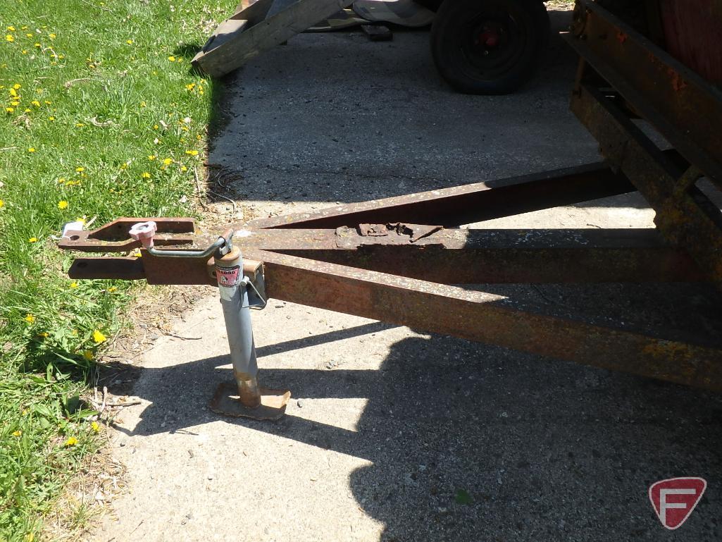 H&S spreader made into trailer full of wood