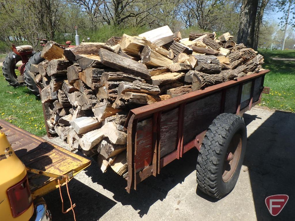 H&S spreader made into trailer full of wood