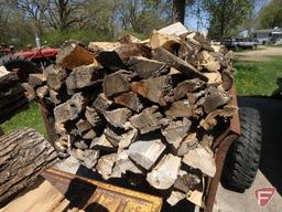 H&S spreader made into trailer full of wood