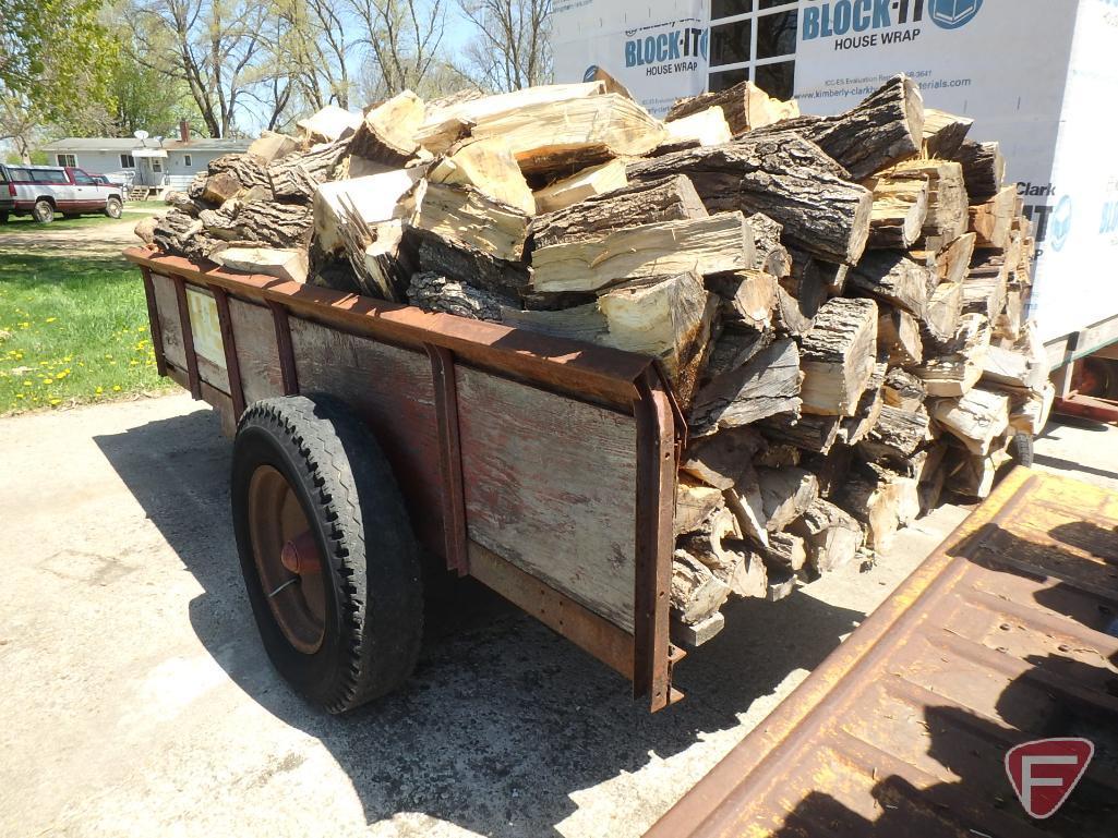 H&S spreader made into trailer full of wood