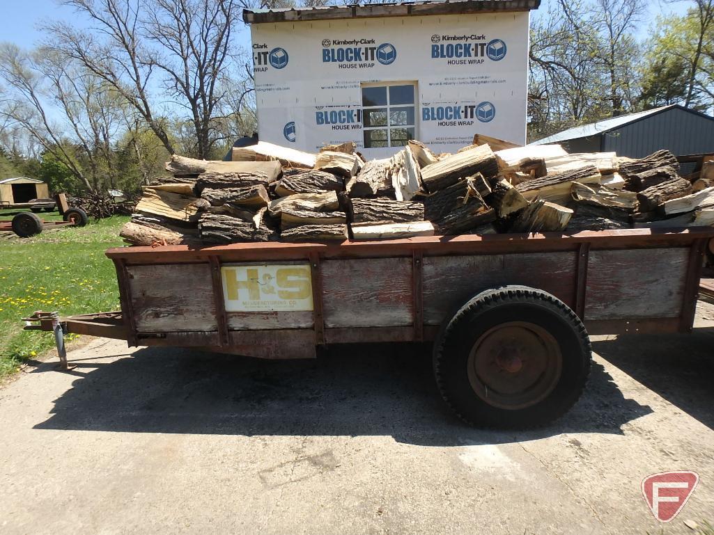 H&S spreader made into trailer full of wood