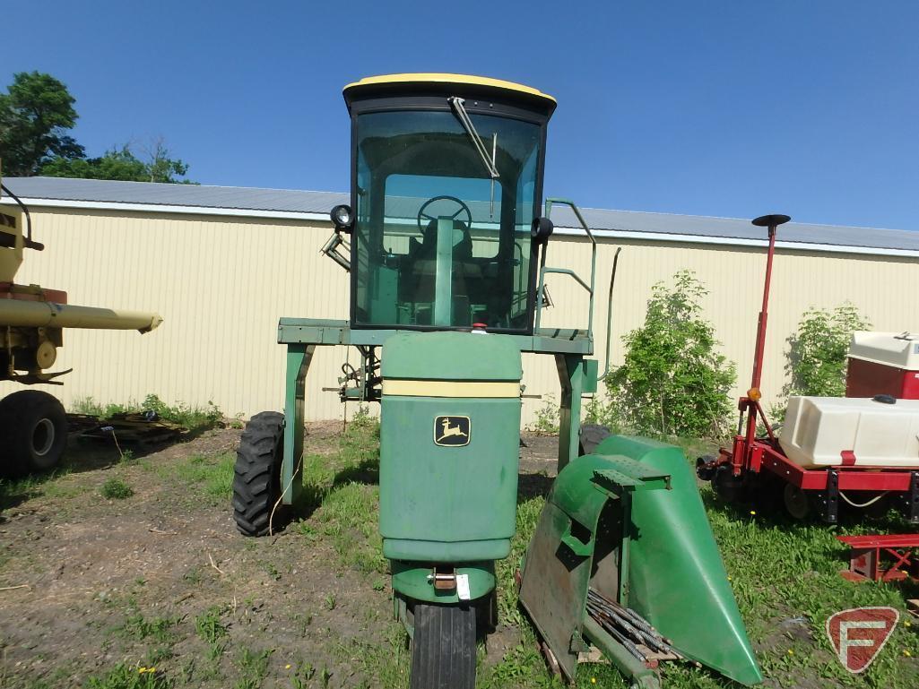 John Deere 6000 diesel self propelled field sprayer with cab, 1331 hrs showing, sn 002410