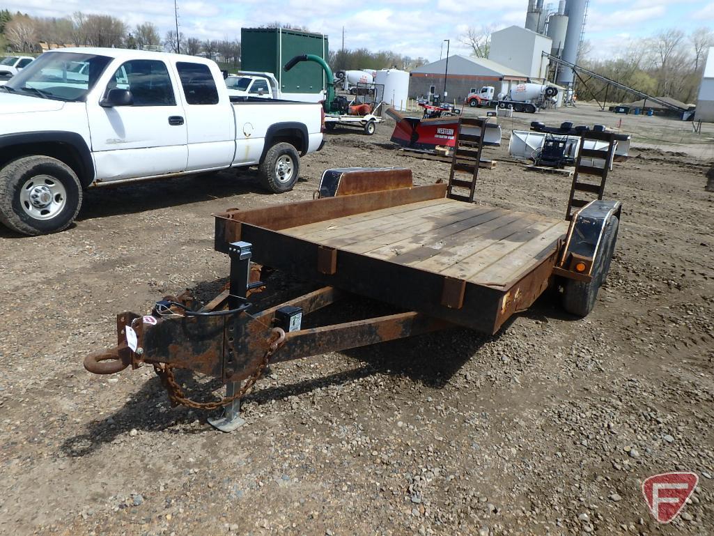 1999 Felling Tandem Axle Equipment Trailer with Fold-Down Ramps, 167" x 78"