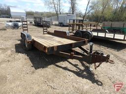 1999 Felling Tandem Axle Equipment Trailer with Fold-Down Ramps, 167" x 78"