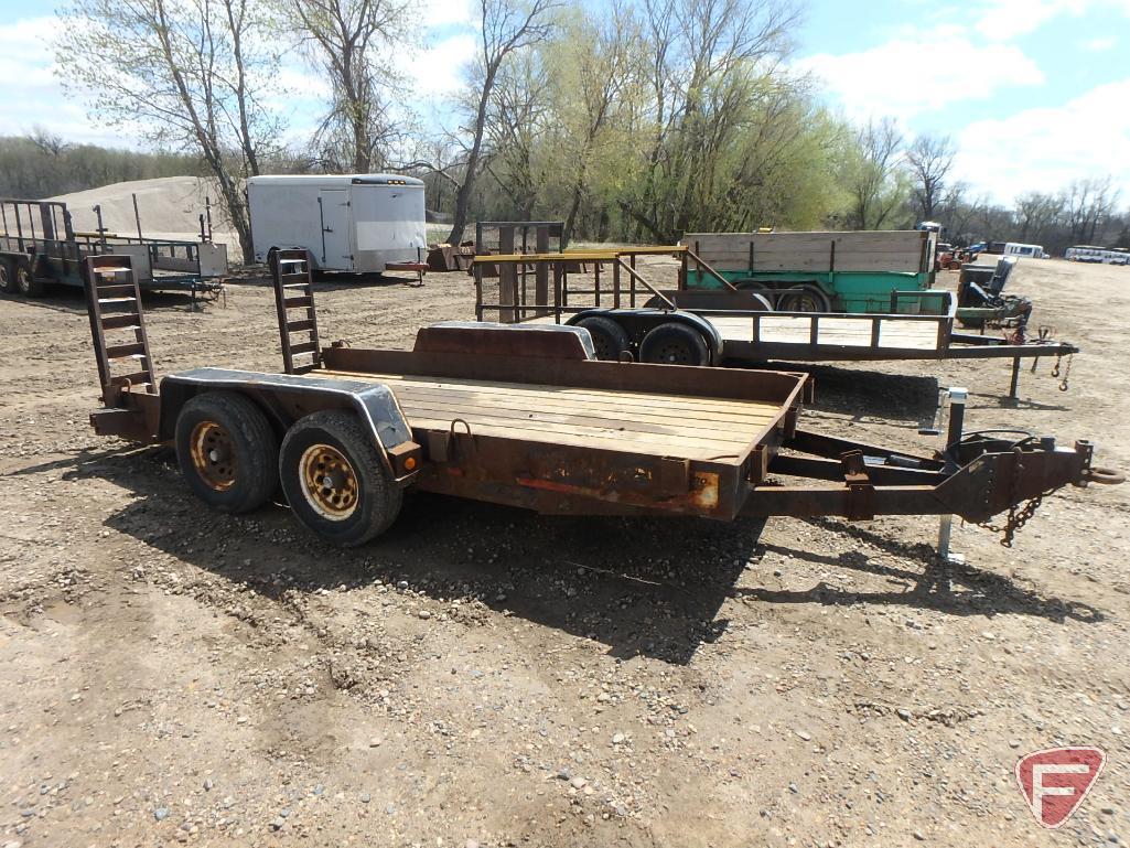 1999 Felling Tandem Axle Equipment Trailer with Fold-Down Ramps, 167" x 78"