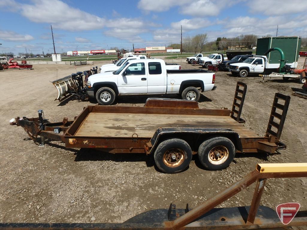 1999 Felling Tandem Axle Equipment Trailer with Fold-Down Ramps, 167" x 78"