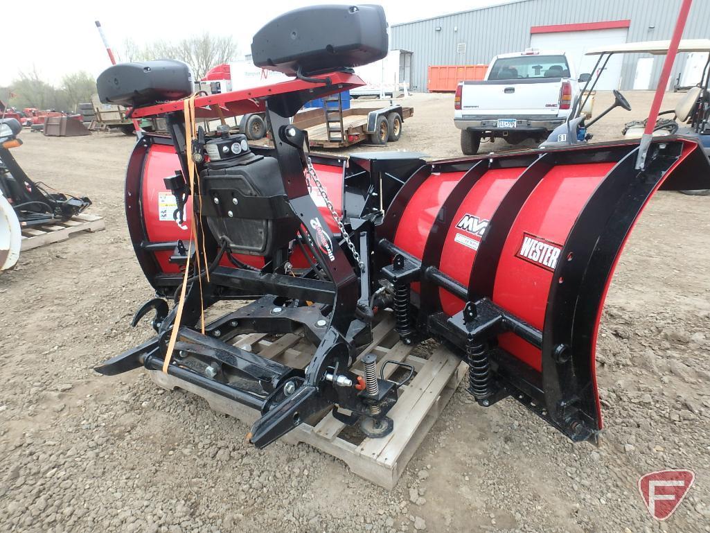 2019 Western Contractor Grade MVP3 8' 6" V-Plow with Ultra Mount 2, used twice!