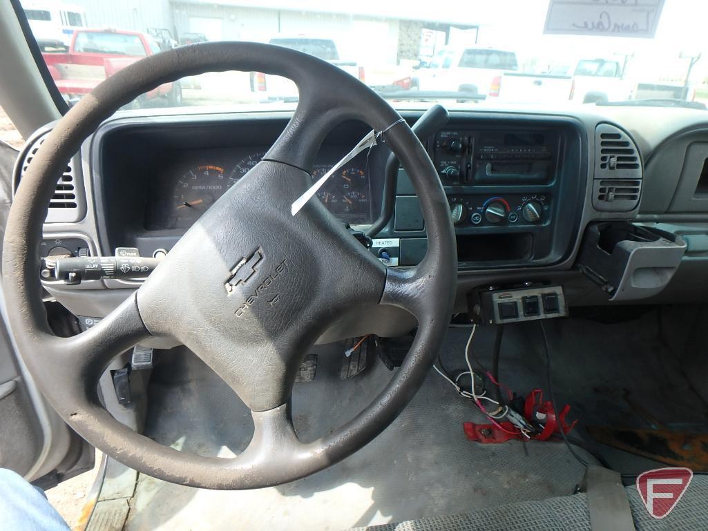 1999 Chevrolet C3500 Diesel Dually Flat Bed Truck, 14' x 8' Bed