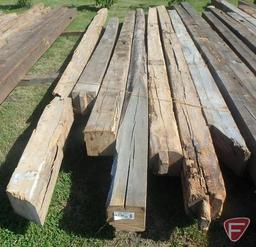 (5) Elm and (2) oak beams, 8x8, longest is 20'