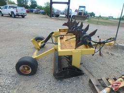 AerWay pull-type turf aerator with hydraulic lift, 64" working width, includes extra reel