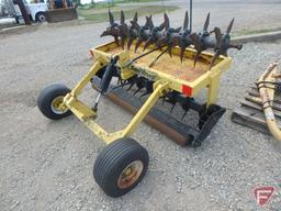 AerWay pull-type turf aerator with hydraulic lift, 64" working width, includes extra reel