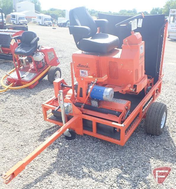 Salsco EGR model 09074 electric greens roller with trailer, only 3.8 hrs