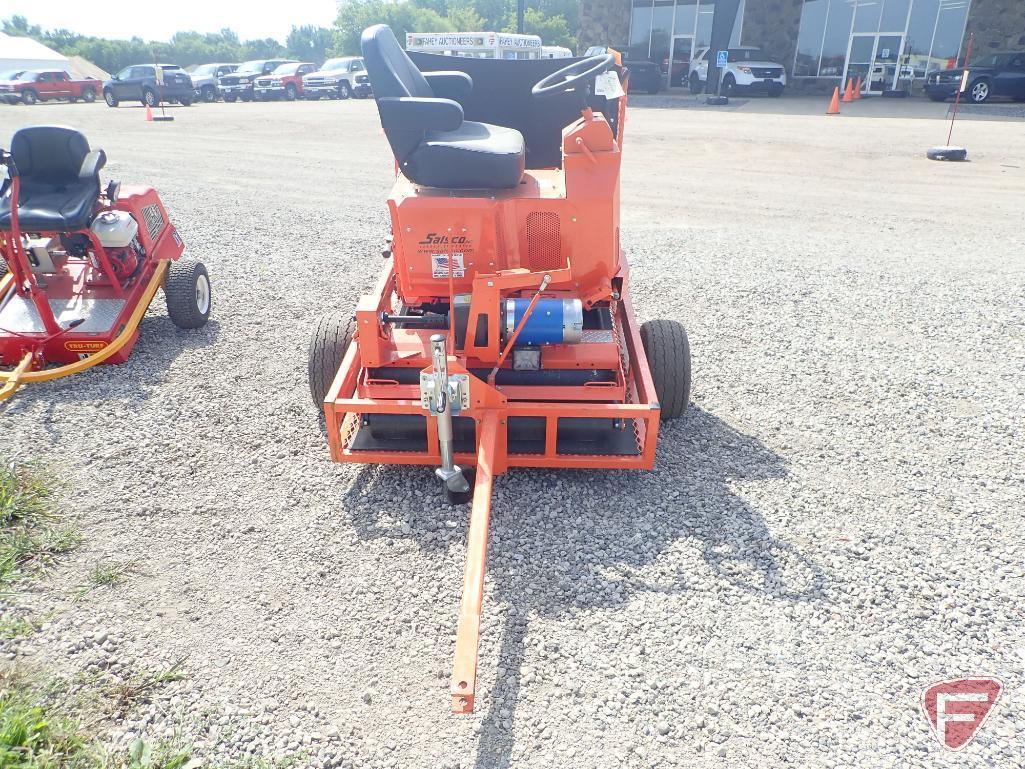 Salsco EGR model 09074 electric greens roller with trailer, only 3.8 hrs