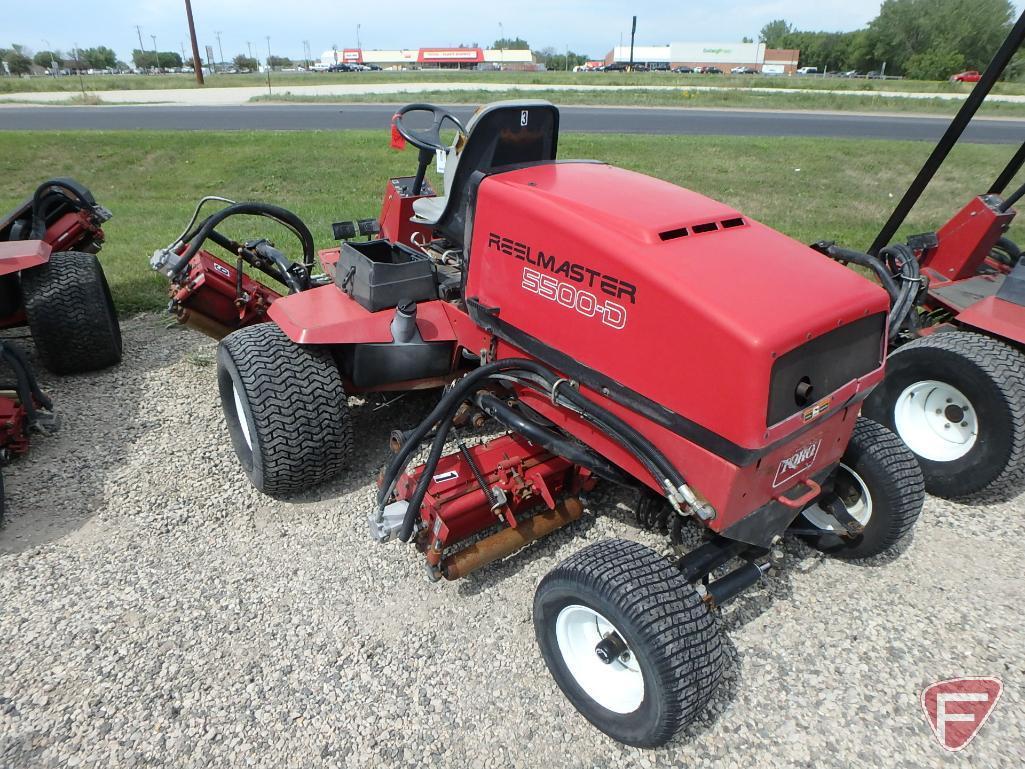 Toro Reelmaster 5500D 2WD diesel 5-gang reel mower, 3,638 hrs.