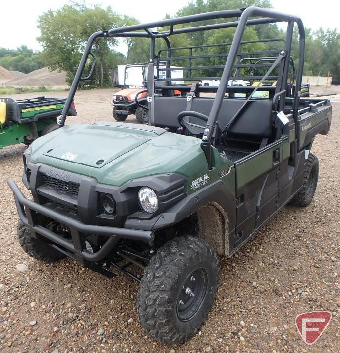 2017 Kawasaki Mule Pro DX diesel 4x4 UTV with manual tilt bed, 12 hrs., 57 mi. showing