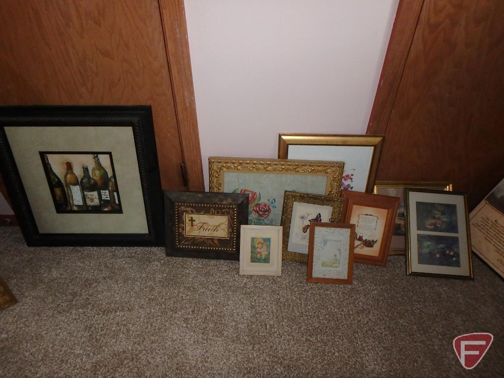 Assortment of pictures, matted and framed, various sizes, Bonnie Mohr and others.