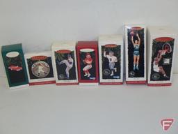 Sports Keepsake ornaments - Joe Montana, Nolan Ryan, Lou Gehrig, Troy Aikman, Larry Bird,