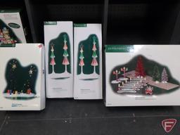 Dept 56 Village: Winter Wonderland Landscape Sets, Yummy Gummy Gumdrop Factory, lighted trees,