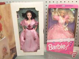 (10) Barbies - in boxes - Victorian Elegance, Holiday Memories, Sweet Valentine, Sparkle Eyes,