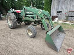 Oliver 1650 gasoline tractor John Deere 58 fully hydraulic loader, 7' bucket