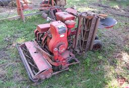 78" Toro Professional walk behind reel mower with riding sulky and Wisconsin engine