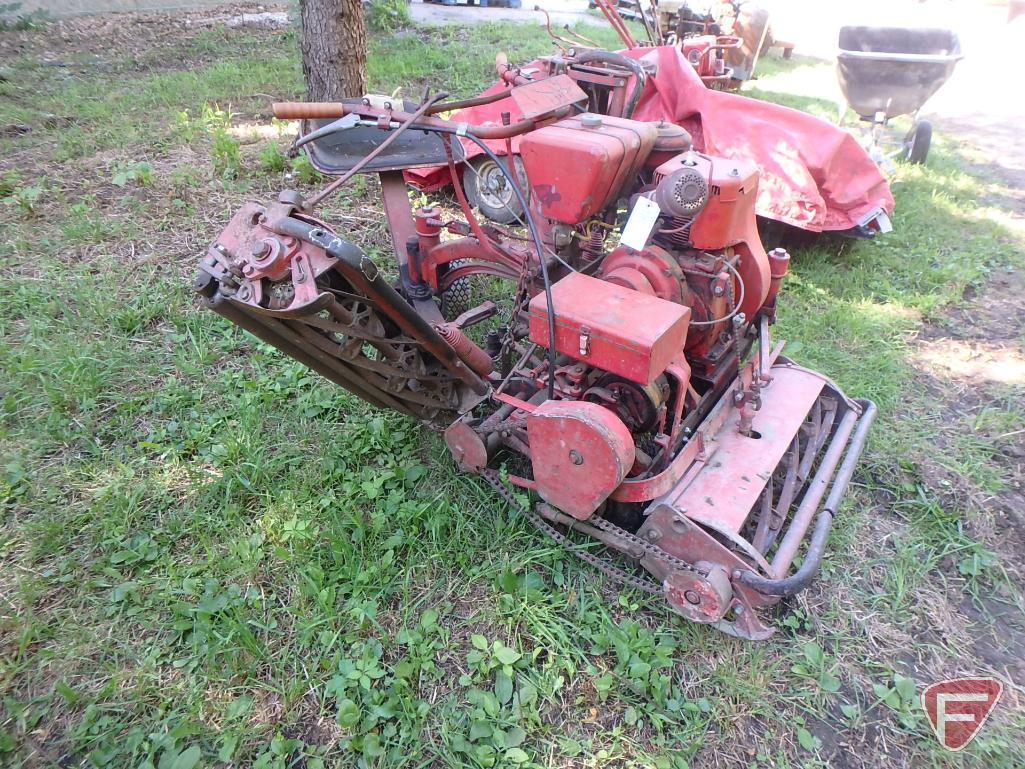 78" Toro Professional walk behind reel mower with riding sulky and Wisconsin engine