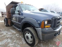 2007 Ford 4x4 F-450 truck with dump box and Western snowplow- HAUL ONLY