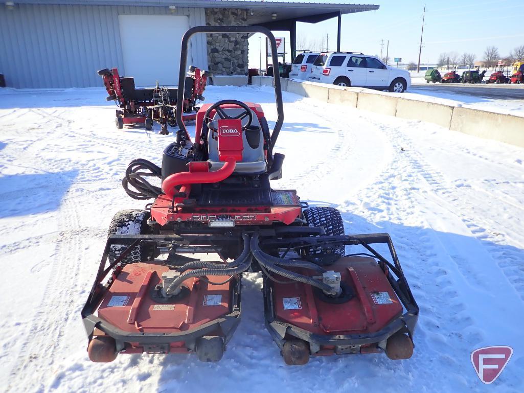 2005 Toro Groundsmaster 3500D Sidewinder diesel 3-deck rotary mower, ROPS, 1,115 hrs.