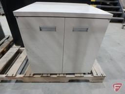 Steel file cabinet 42"x18"x39", steel cabinet on casters 23"x22"x23"