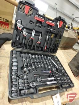 Durabuilt tool kit, sockets, wrenches, wire stripper