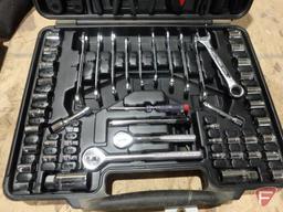 Durabuilt tool kit, sockets, wrenches, wire stripper