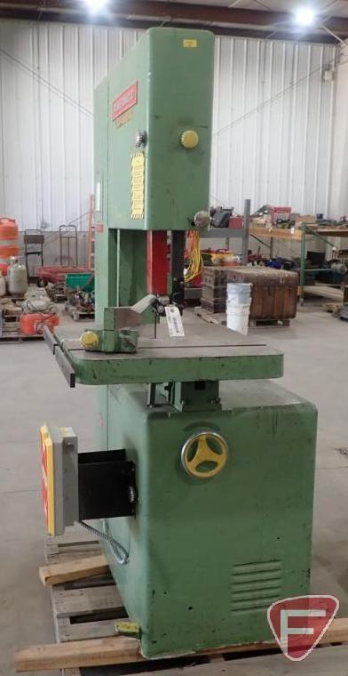 Powermatic band saw, 19", 208/416v, 3 phase