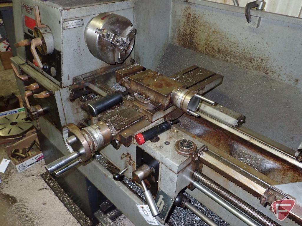 M & K Enterprise 1550 lathe, 60" carryway, 8" 3 jaw chuck, 1-5/8" thru hole, steady rest, 220v, 3ph