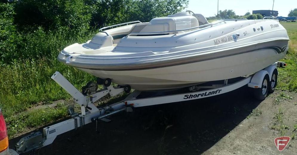 1998 Larson Escape 213 21' 3" fiberglass boat on 1999 Shorelander Trailer