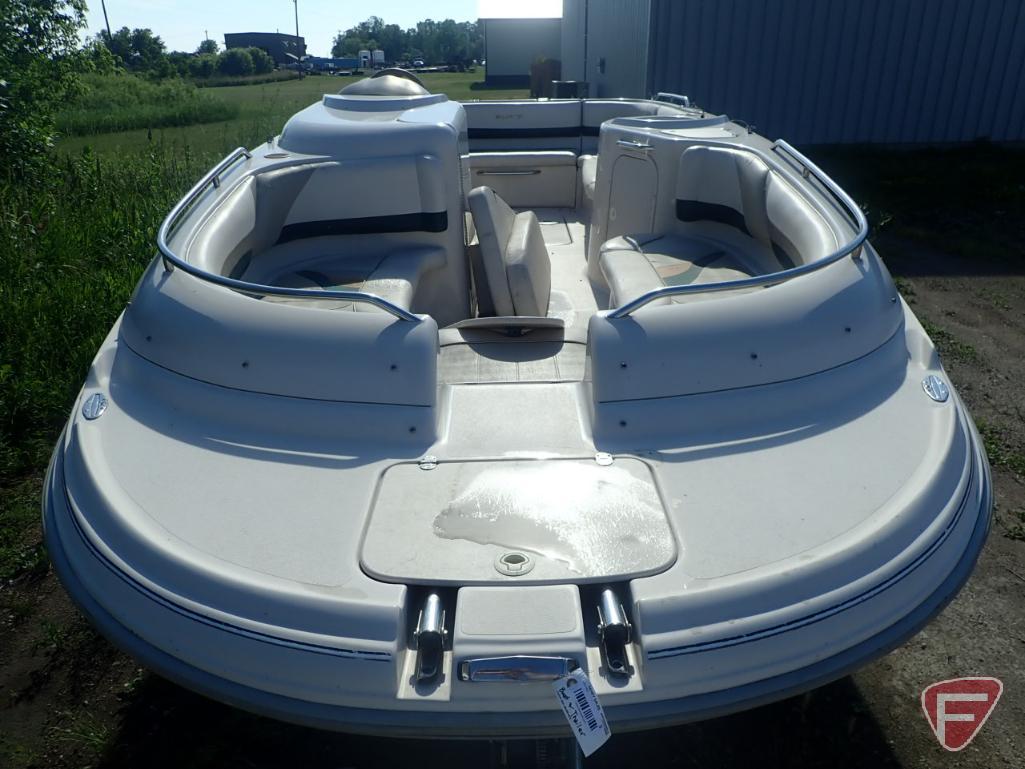 1998 Larson Escape 213 21' 3" fiberglass boat on 1999 Shorelander Trailer