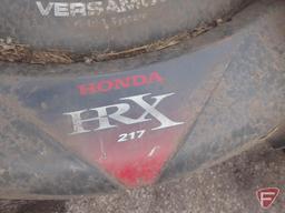 Honda HRX 217 22" self propelled push mower. did not try to start this unit