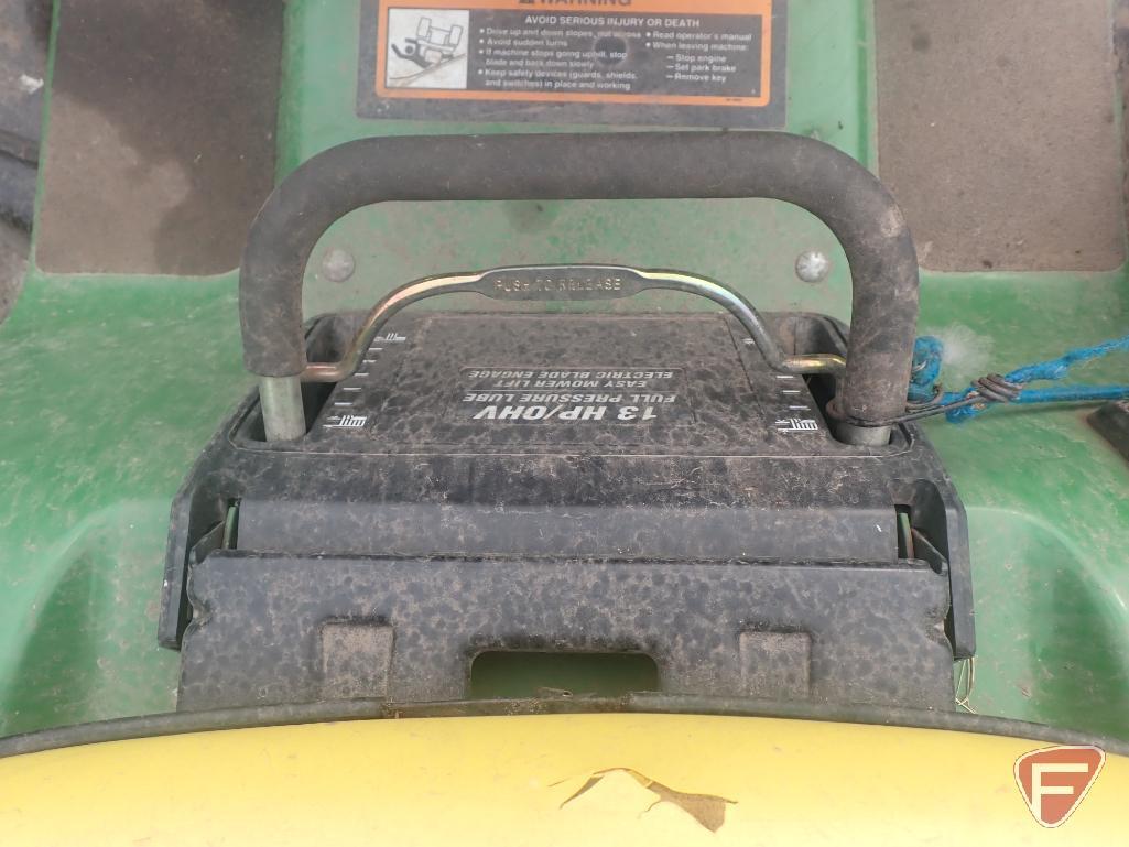 John Deere STX38 lawn tractor, Kohler 13hp gas engine, 38" deck, not running