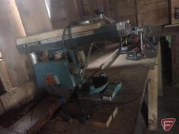 Dewalt/Black & Decker radial arm saw, 10", on cabinet, shaper head