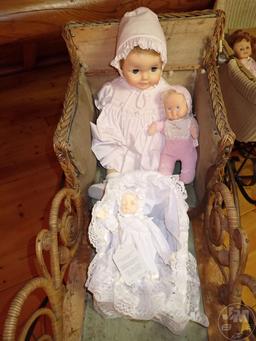 (2) VINTAGE STROLLERS/BUGGIES, DOLLS; THIS LOT IS LOCATED IN THE
