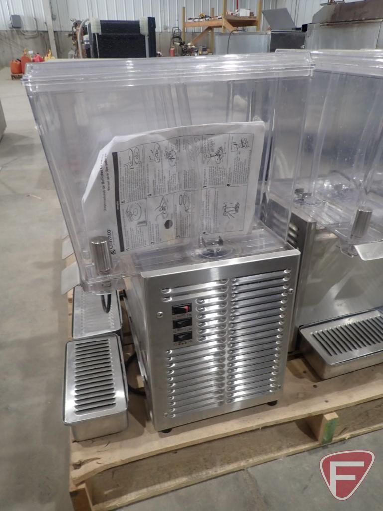 Crathco refrigerated beverage dispenser, model E47/E49-3, 120v