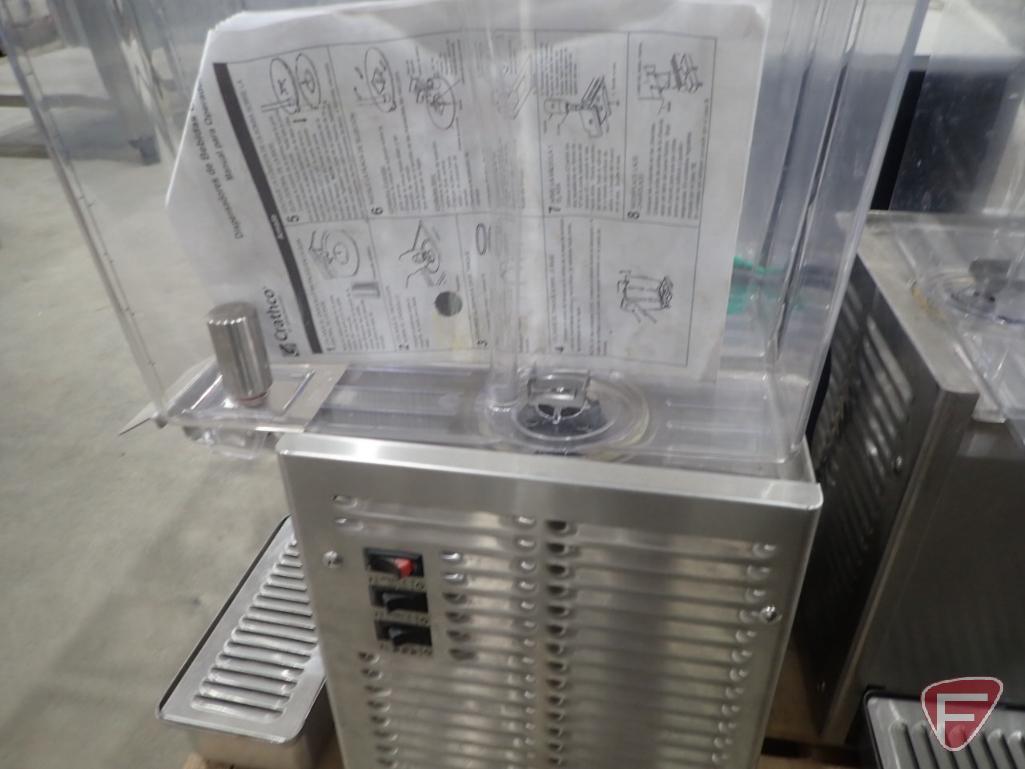 Crathco refrigerated beverage dispenser, model E47/E49-3, 120v