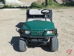 2006 EZ-GO MPT 1200 gas utility vehicle with manual dump box, green, lights, brush guard,