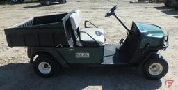 2006 EZ-GO MPT 1200 gas utility vehicle with manual dump box, green, lights, brush guard,