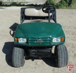 2004 EZ-GO 1000 electric utility vehicle with manual dump box, green, lights