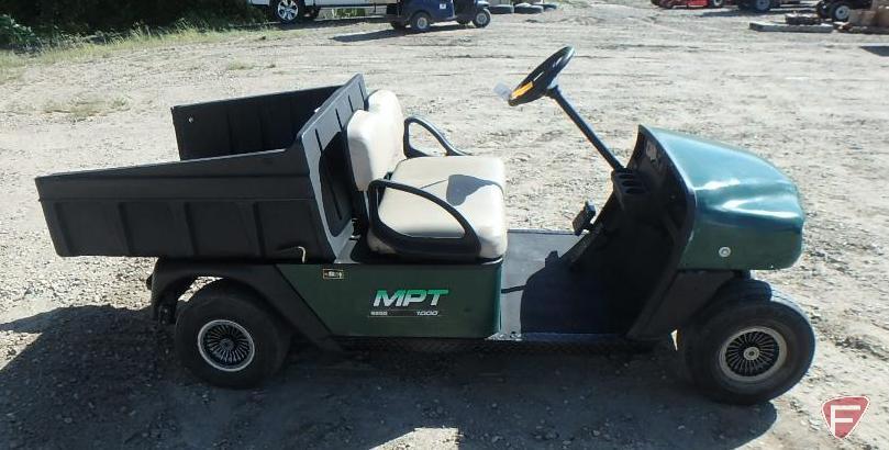 2004 EZ-GO 1000 electric utility vehicle with manual dump box, green, lights