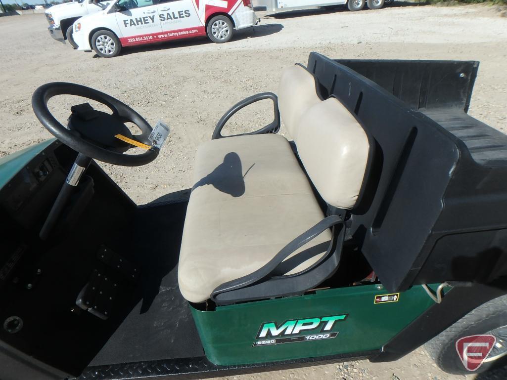 2004 EZ-GO 1000 electric utility vehicle with manual dump box, green, lights