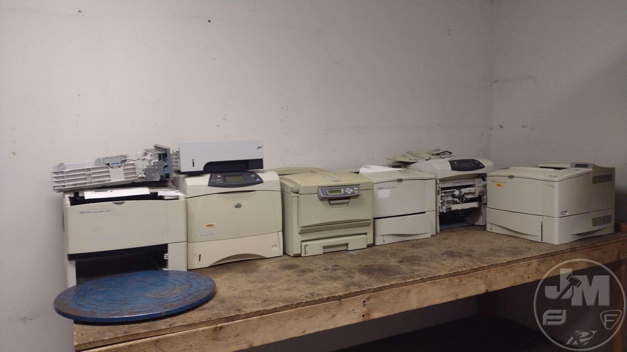 QTY OF MISC. PRINTERS, (2) MONITORS